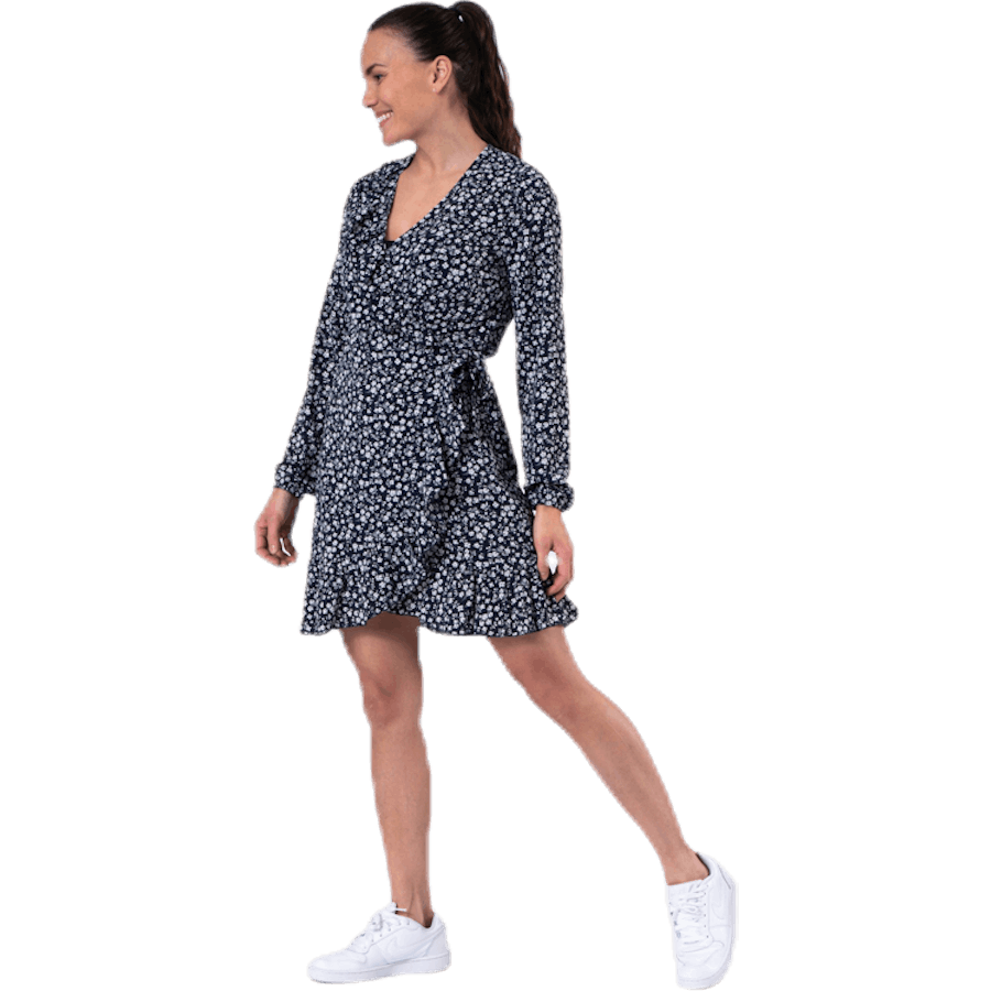 Carly L/S - Vestito corto a portafoglio Wvn Blu