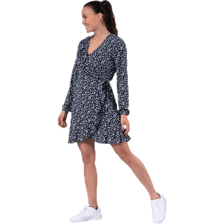 Carly L/S - Vestito corto a portafoglio Wvn Blu