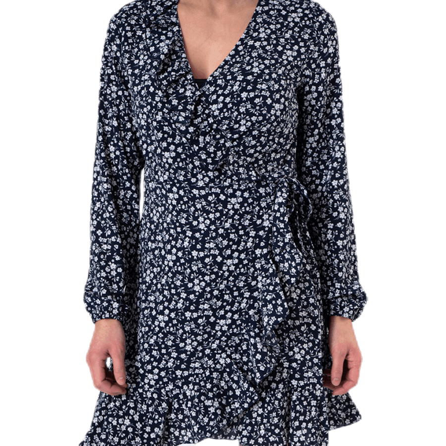 Carly L/S - Vestito corto a portafoglio Wvn Blu