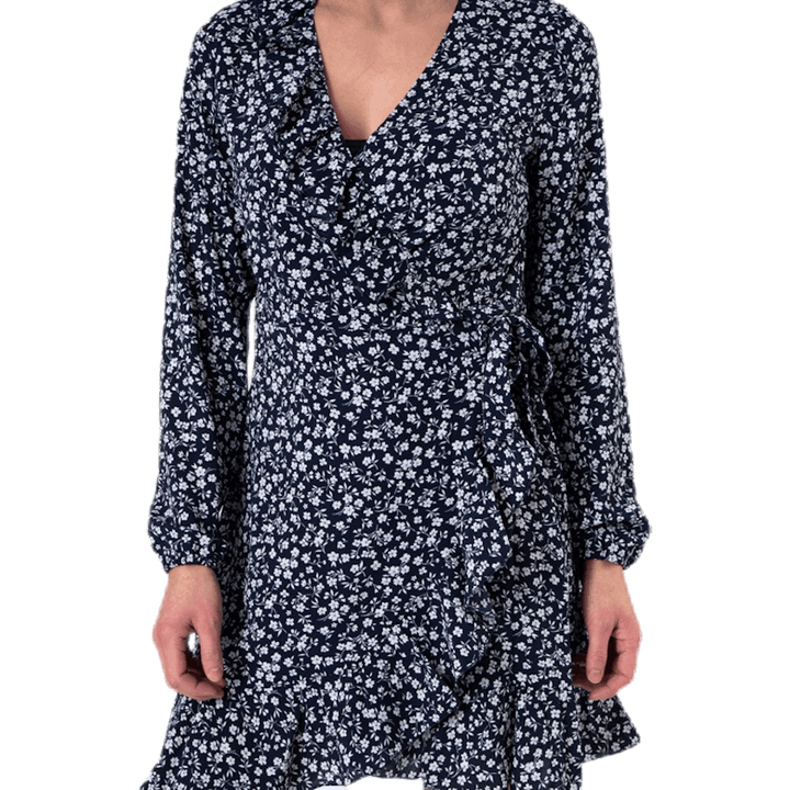 Carly L/S - Vestito corto a portafoglio Wvn Blu