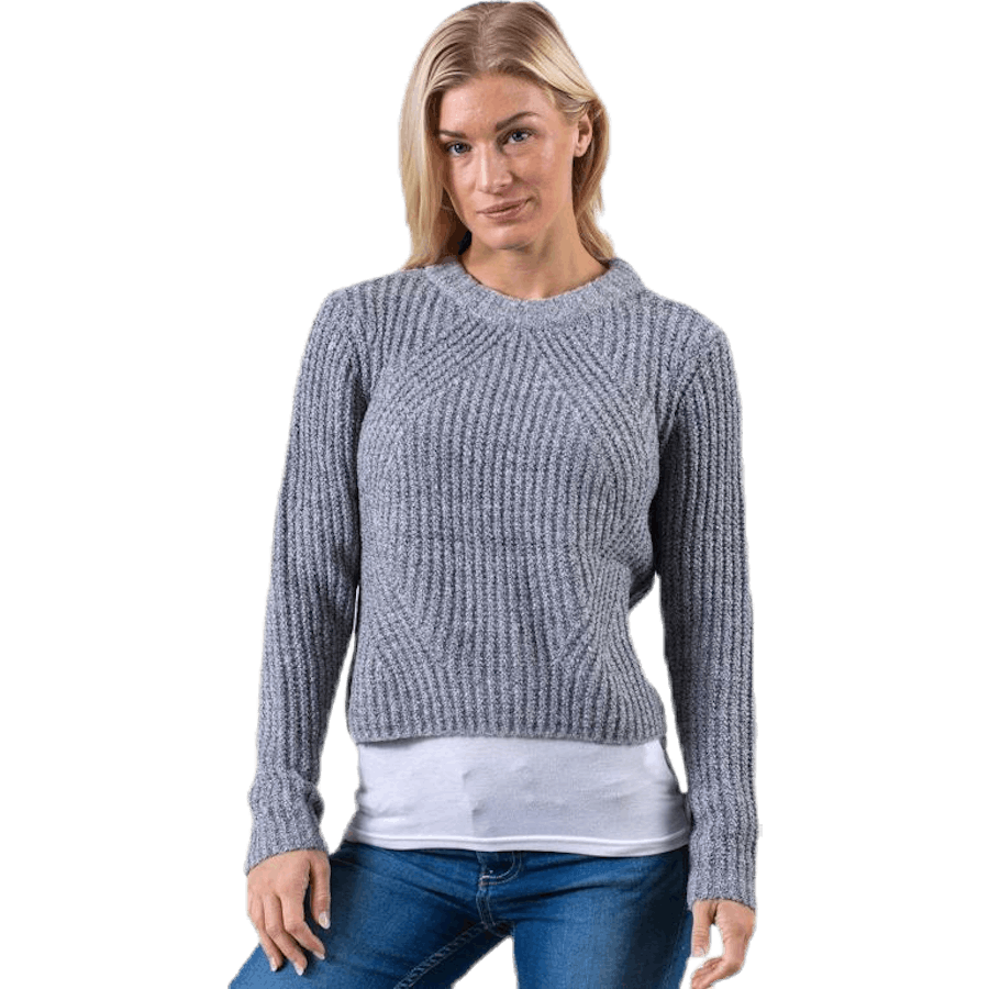 Fiona L/S Pullover Knt Grey