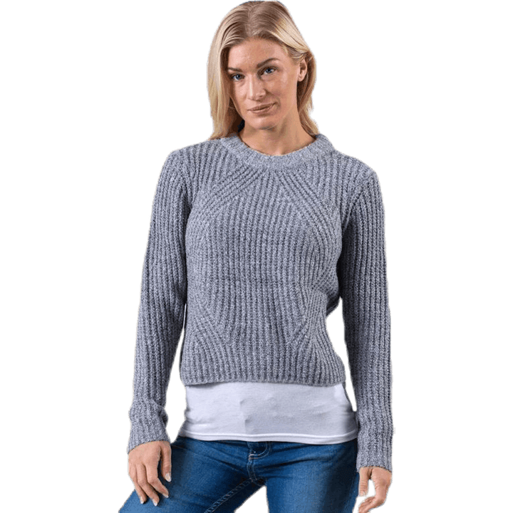 Fiona L/S Pullover Knt Grey