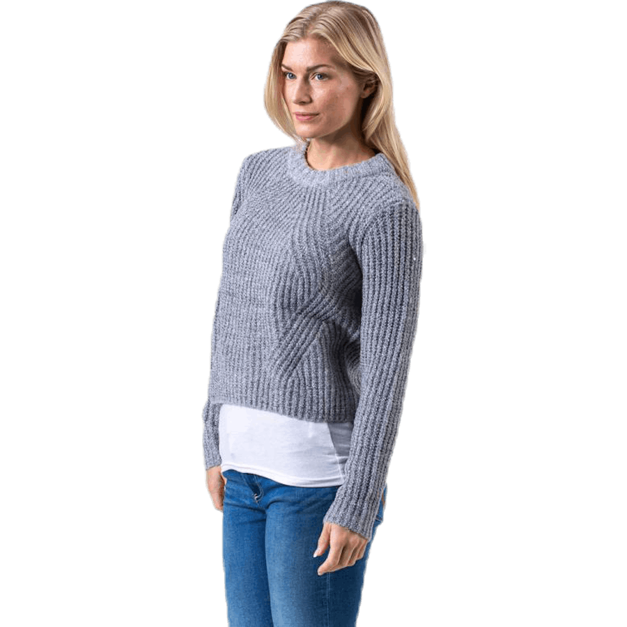 Fiona L/S Pullover Knt Grey