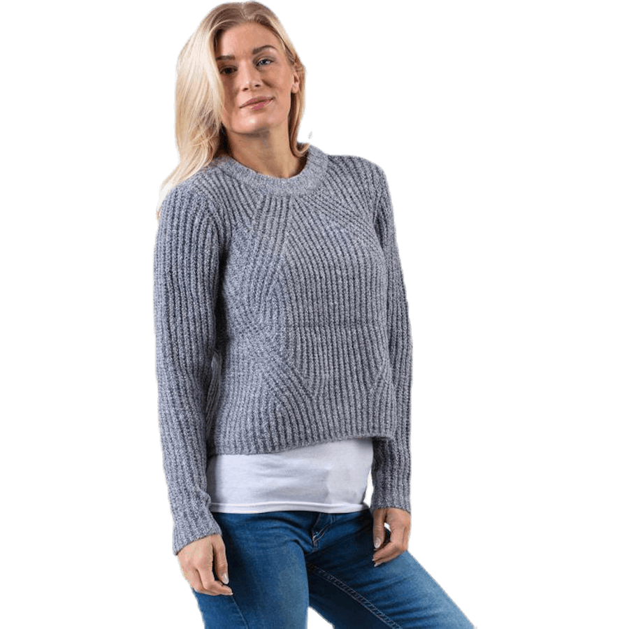 Fiona L/S Pullover Knt Grey