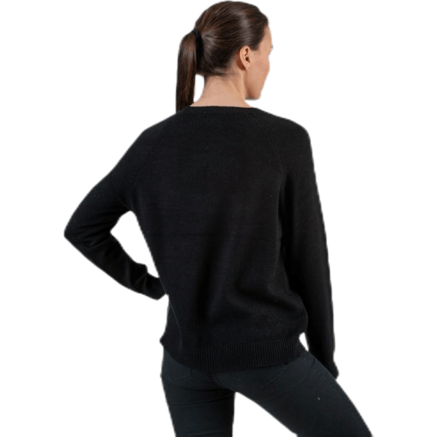 Lesly Kings L/S Pullover Knt Black