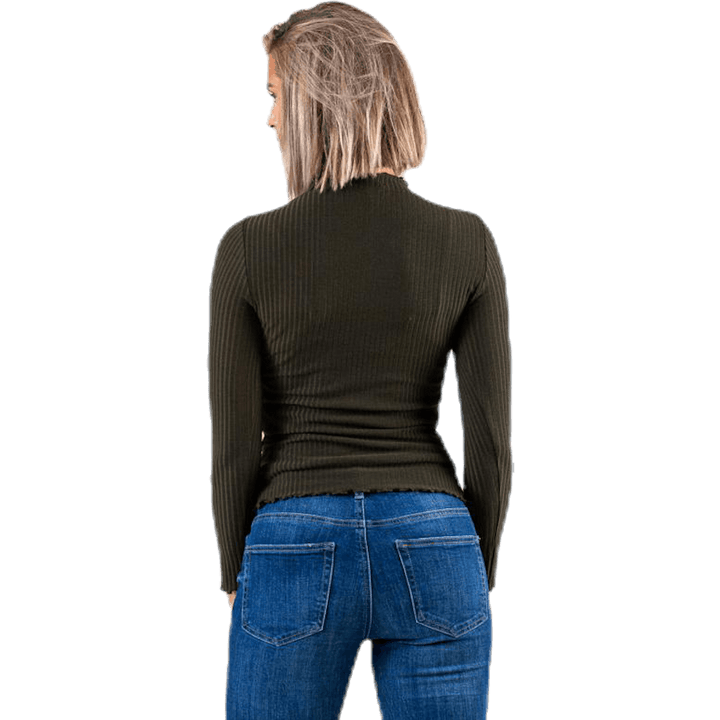 Emma L/S Hochgeschlossenes Top Jrs Grün