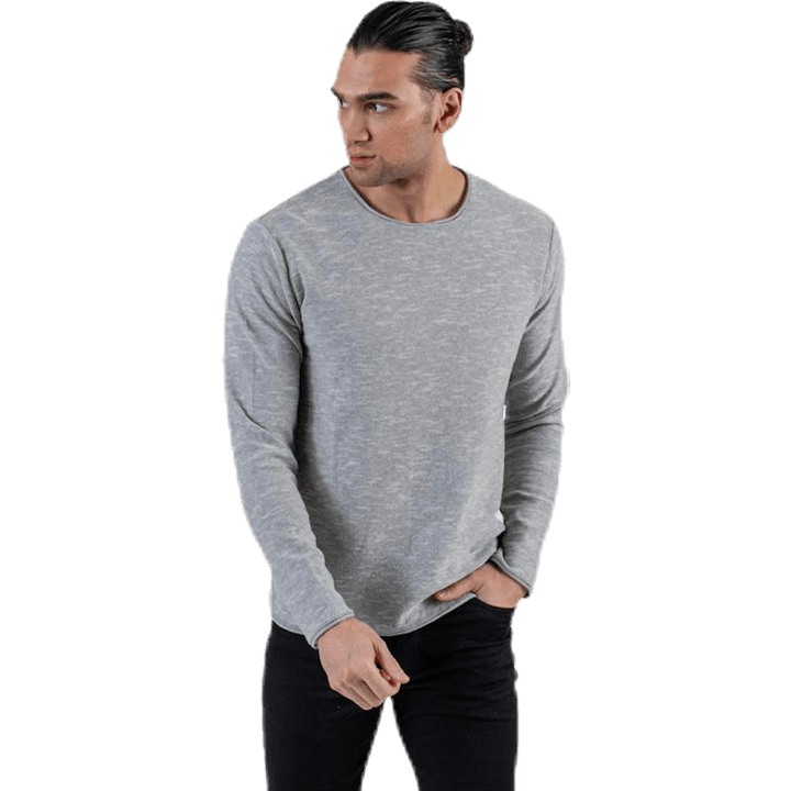 Slub Knit Crew Neck Sts Gris