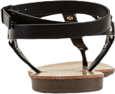 Maya Pu Ankle Wrap Sandal Black