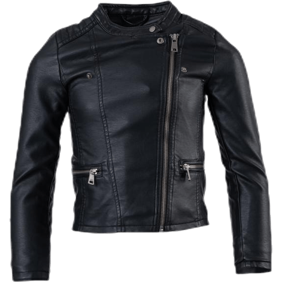 Freya Faux Leather Biker Otw Black