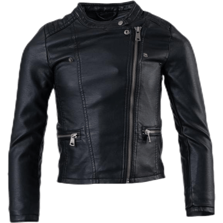 Freya Faux Leather Biker Otw Black