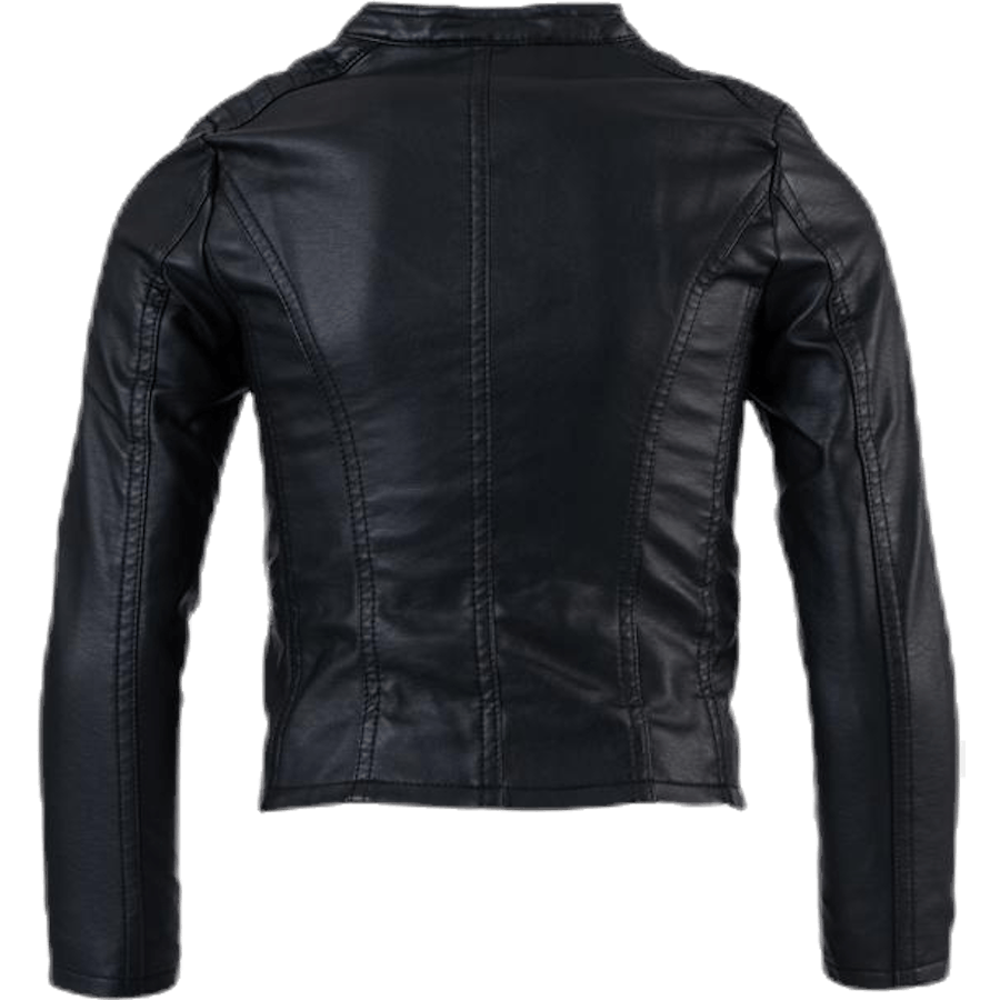 Freya Faux Leather Biker Otw Black