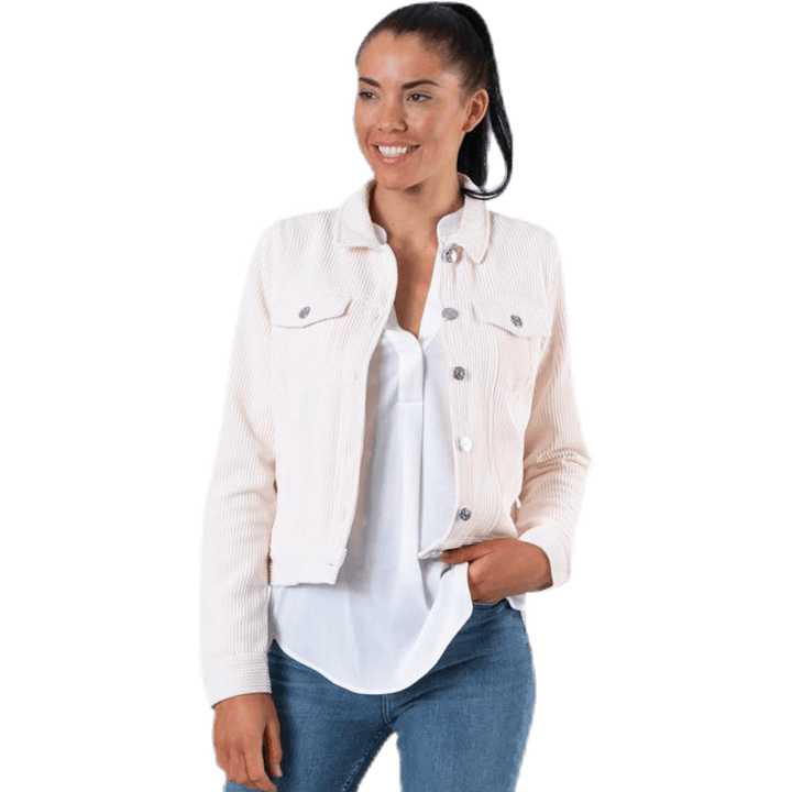 Engo-Nelle L/S Cord Jacke Cc Pnt Grau
