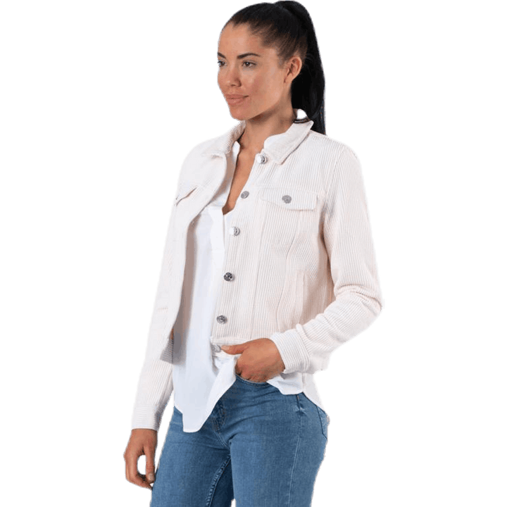 Engo-Nelle L/S Cord Jacke Cc Pnt Grau