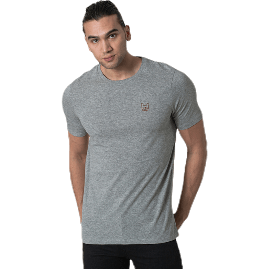 Denim Logo Tee Ss O-Neck Grå