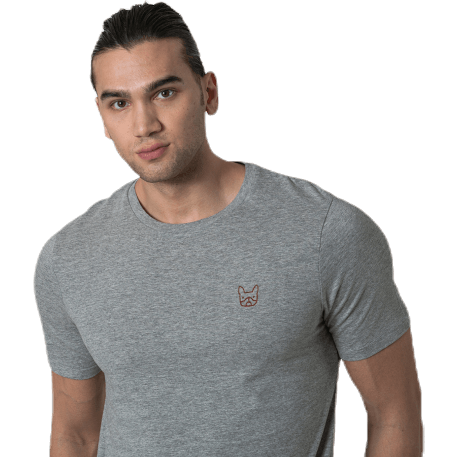 Denim Logo Tee Ss O-Neck Grå