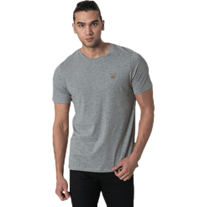 Denim Logo Tee Ss O-Neck Grå