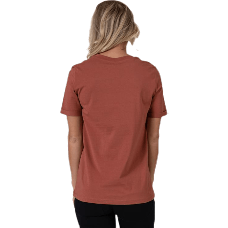 Ria Ss Fold Up Solid Tee Brown