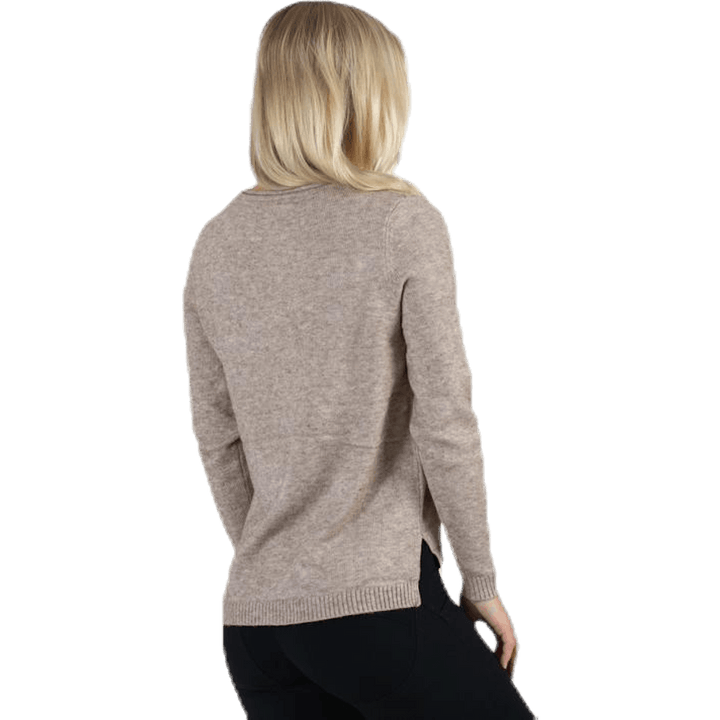 Lesly New V-Neck Pullover Knt Beige