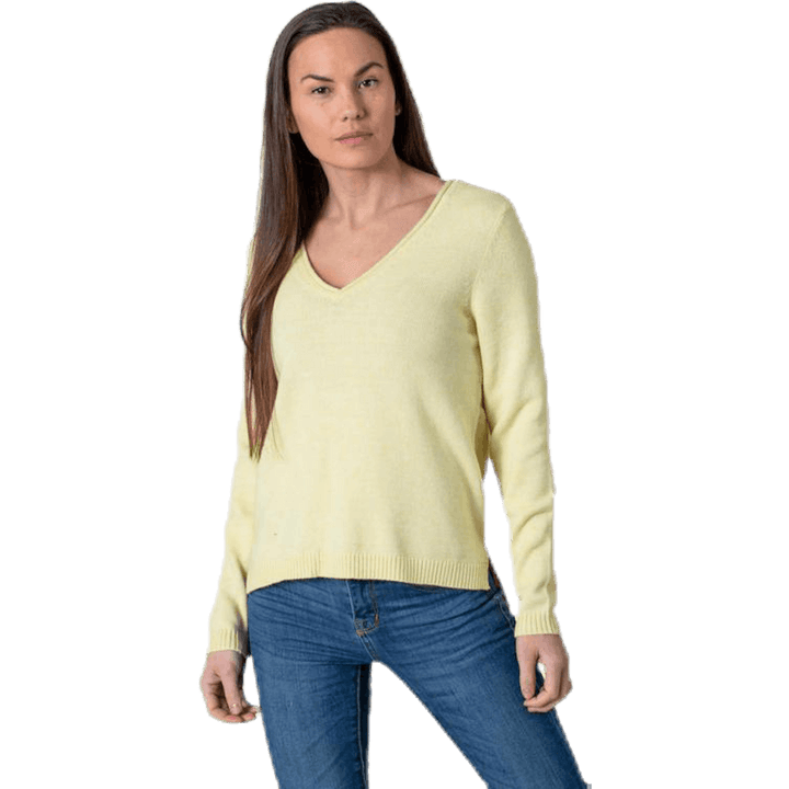 Pull col V Lesly New Knt beige