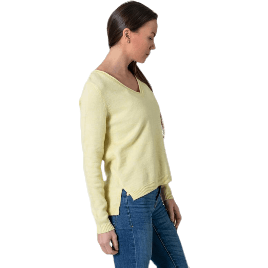 Pull col V Lesly New Knt beige