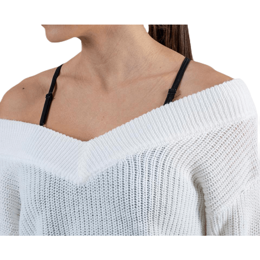 Melton Life L/S Pullover Knt White