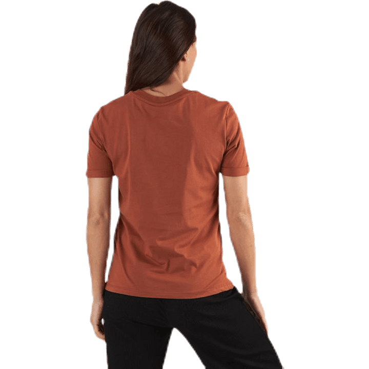 Ria Ss Fold Up Solid Tee Beige