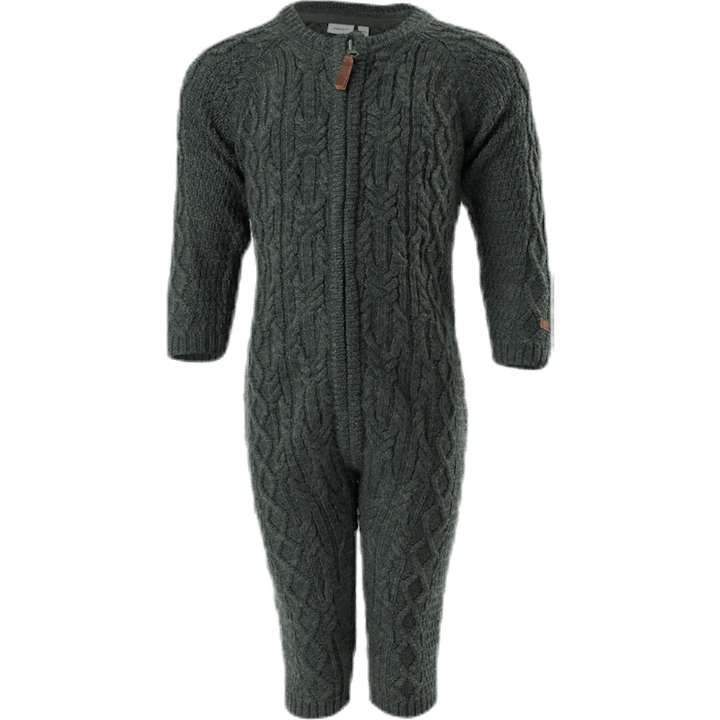Wrilla Wool Ls Knit Suit Thyme