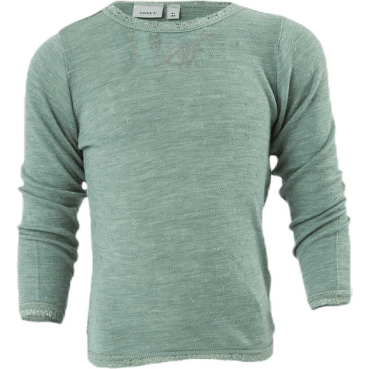 Wang Wool Needle Ls Top Green