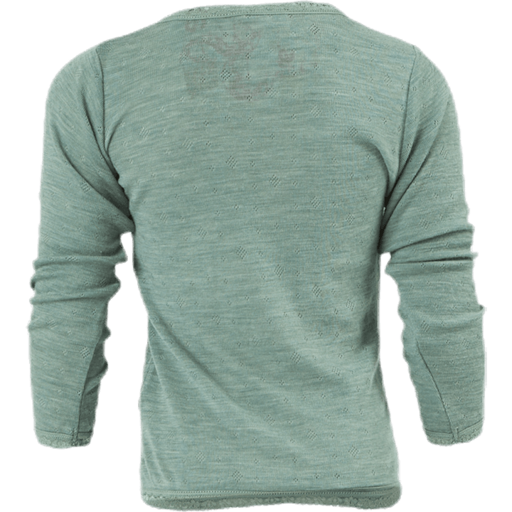 Wang Wool Needle Ls Top Green