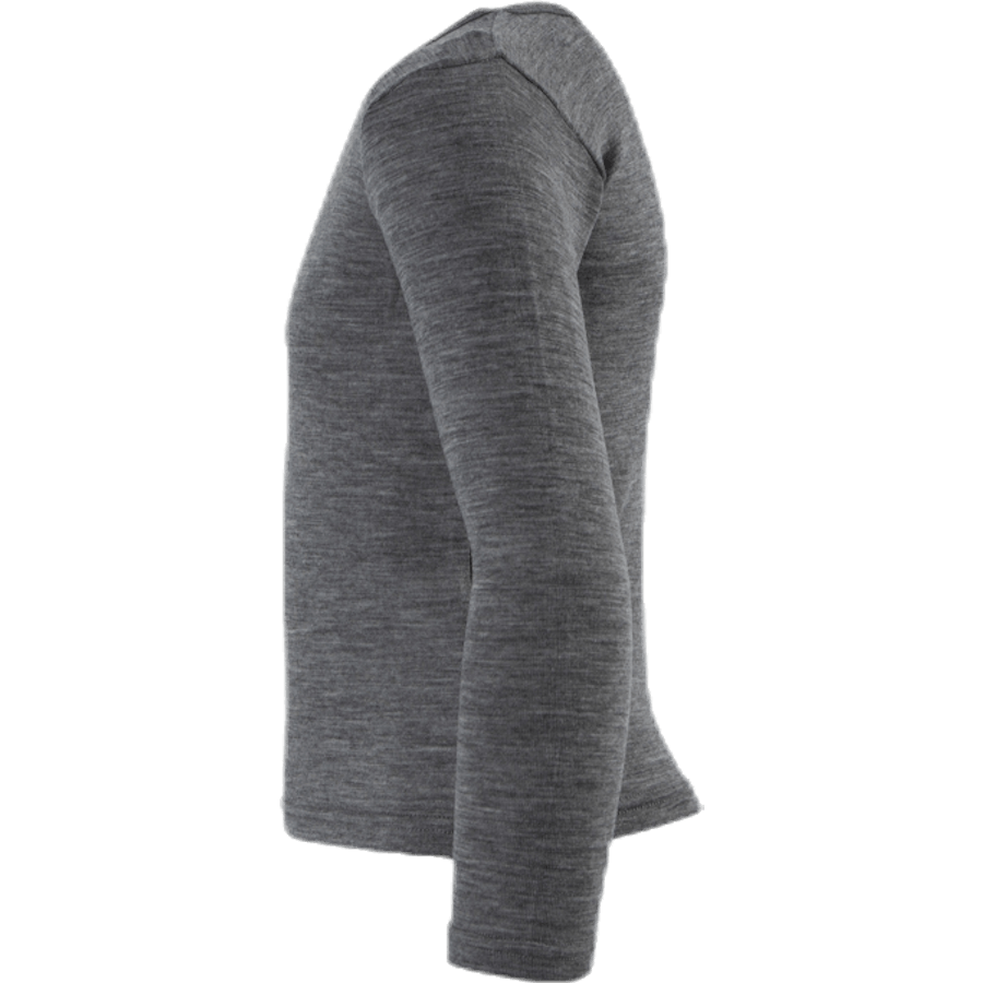 Wang Wool Plain Ls Top Grey