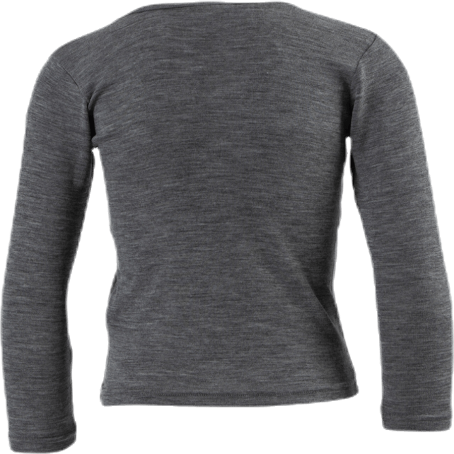 Wang Wool Plain Ls Top Grey