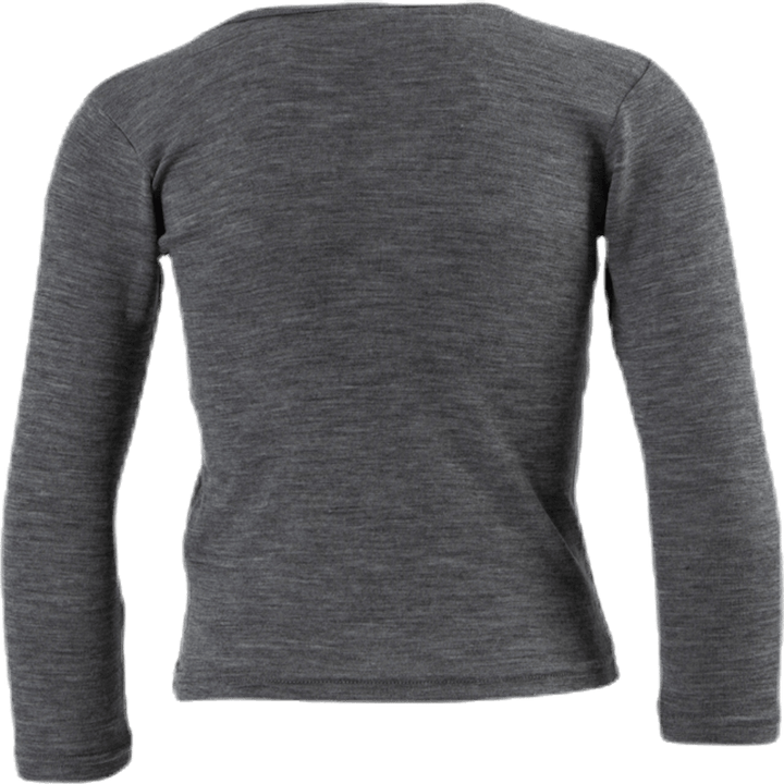 Wang Wool Plain Ls Top Grey
