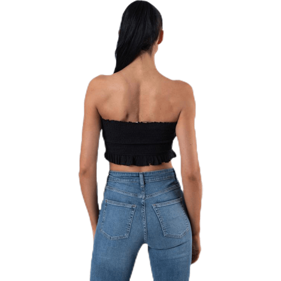 Sunny Bandeau Smock Top Black