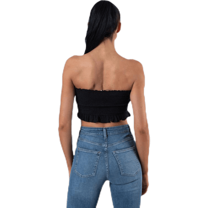 Sunny Bandeau Smock Top Black