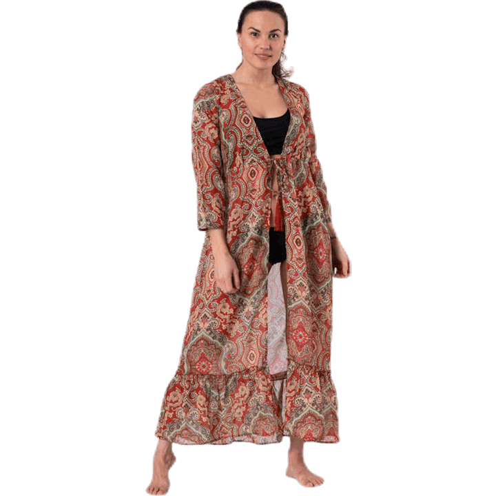 Robe de plage boho rouge