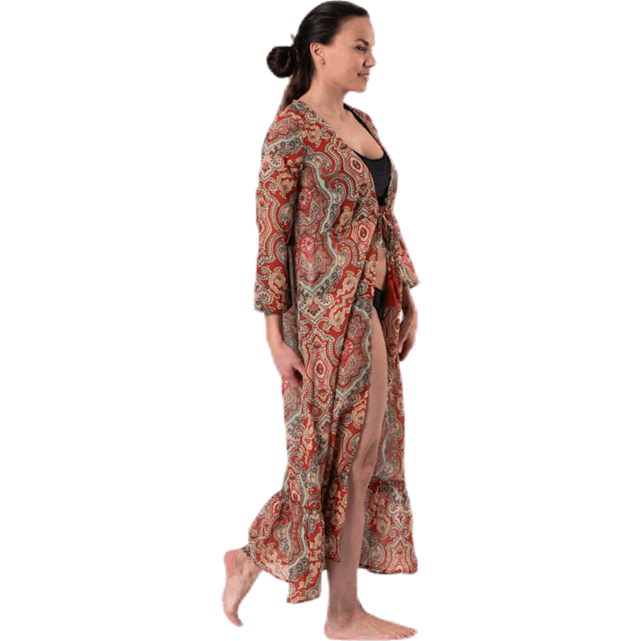 Robe de plage boho rouge