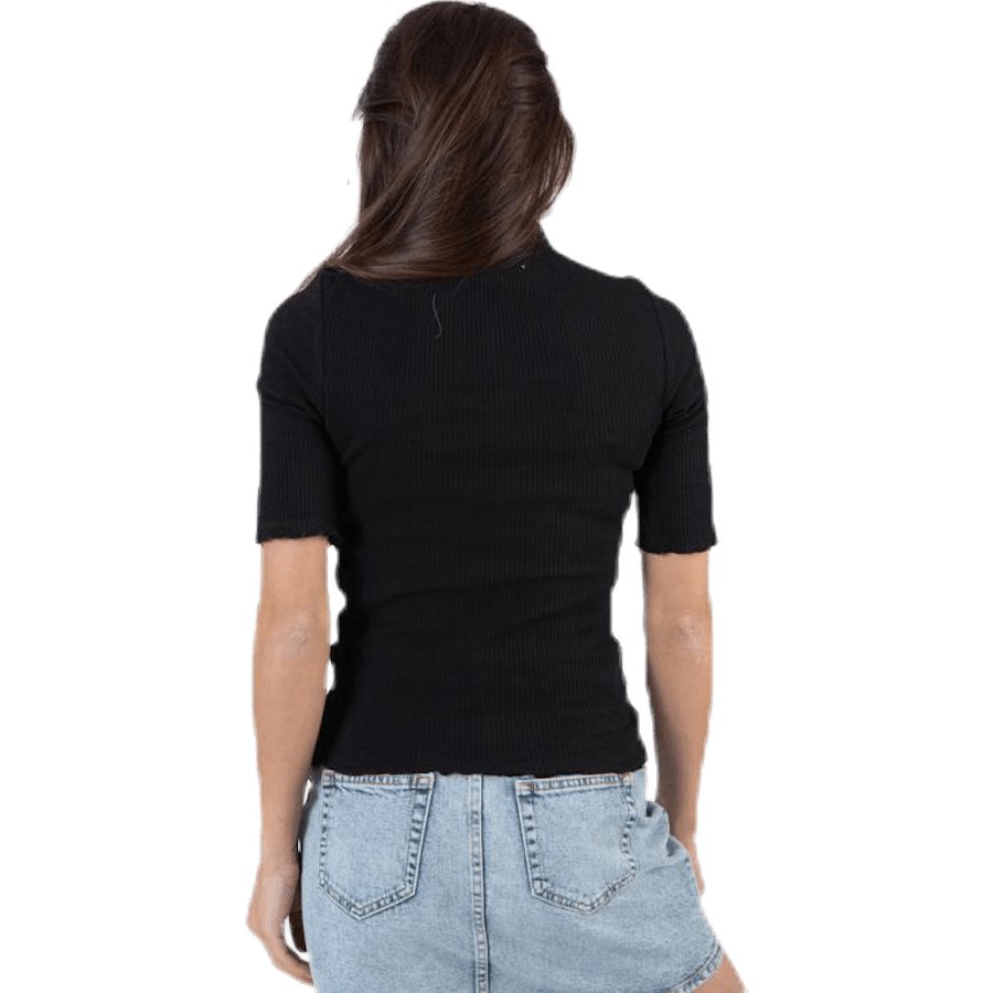 Nukisa 2/4 Mock Neck Top Bc Black