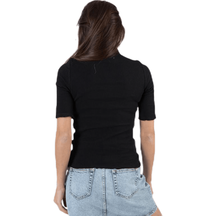 Nukisa 2/4 Mock Neck Top Bc Black