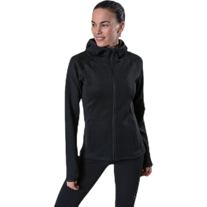 Performance Athl Cara Ls Hood Zip Svart