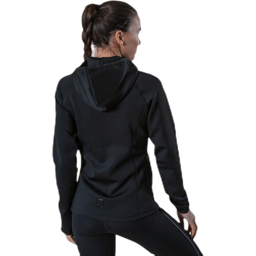 Performance Athl Cara Ls Hood Zip Svart