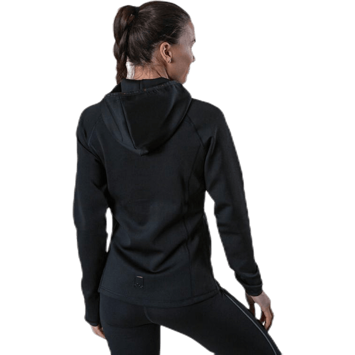 Performance Athl Cara Ls Hood Zip Svart