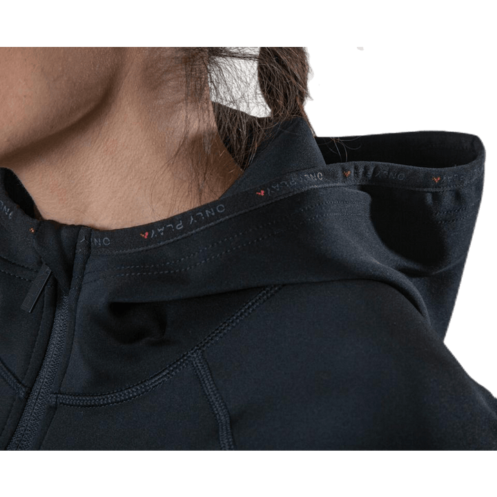 Performance Athl Cara Ls Hood Zip Svart