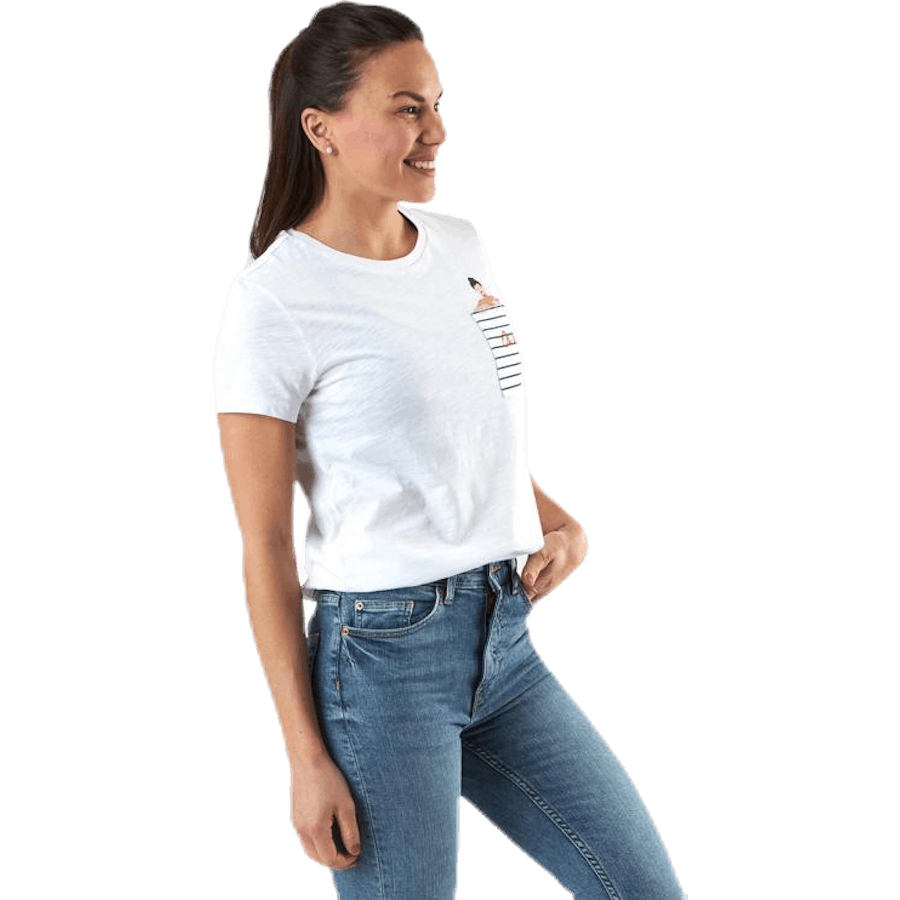 Bone Life Reg S/S Badtopp Vit