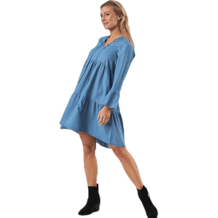 Why Abby 3/4 Lyocell Dress-Bi Blue