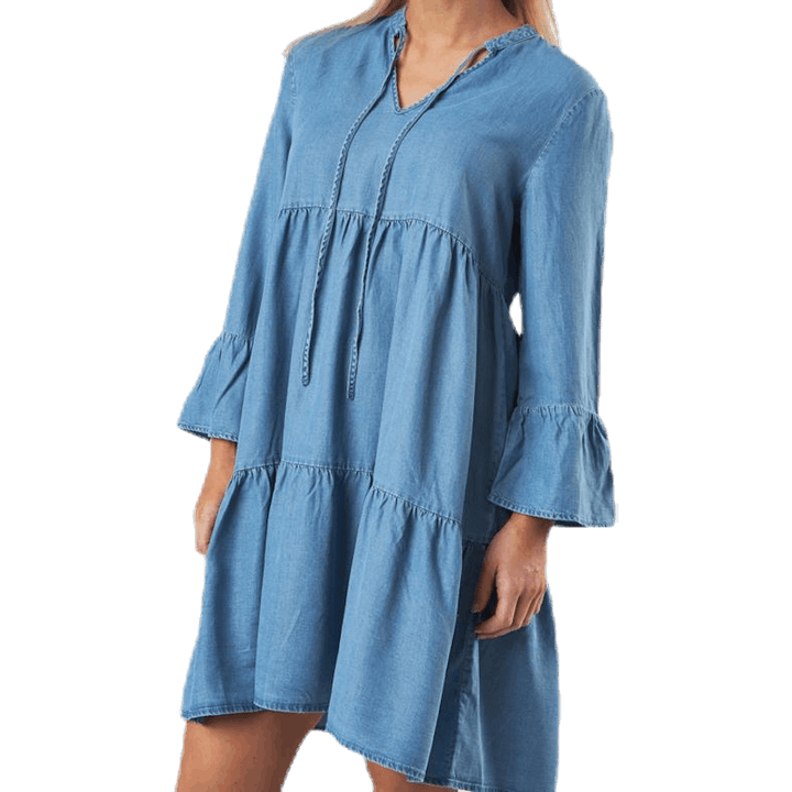 Why Abby 3/4 Lyocell Dress-Bi Blue