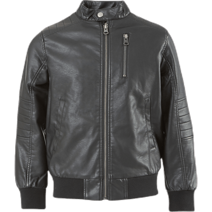 Mike Kunstlederjacke Schwarz