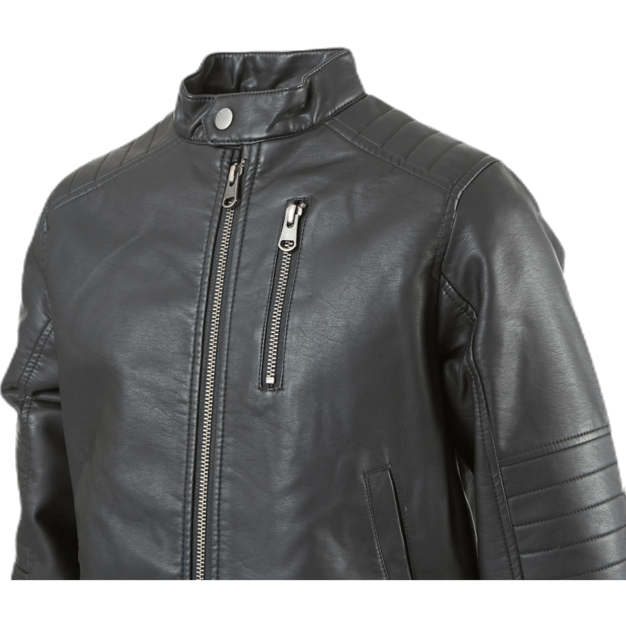 Mike Kunstlederjacke Schwarz