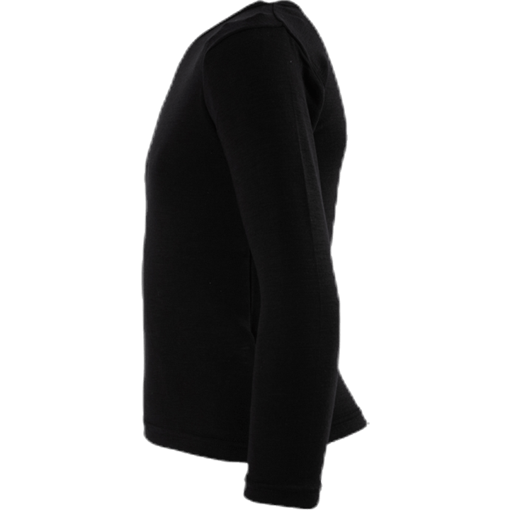 Wang Wool Plain Ls Top Black