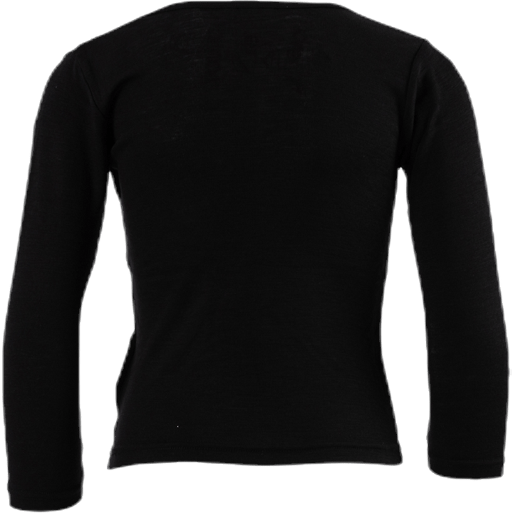Wang Wool Plain Ls Top Black