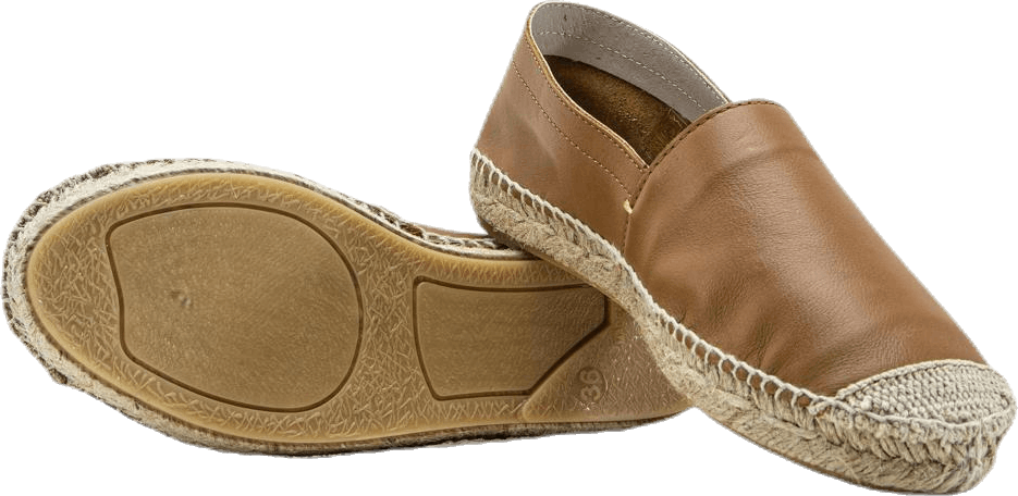 Katie Leather Espadrille Brown